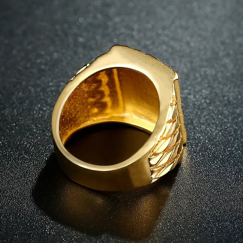 Punk Rock Eagle Men 's Ring Luxury Gold / Silver Color Size 7-13 Finger Jewelry