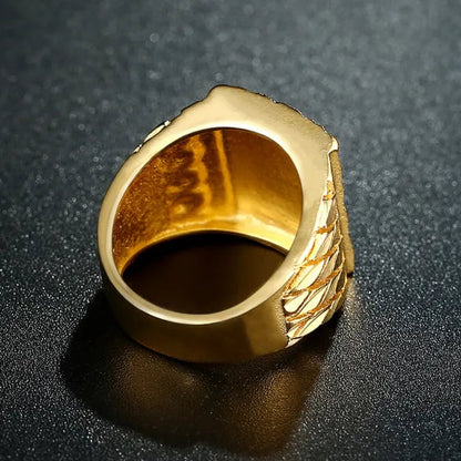 Punk Rock Eagle Men 's Ring Luxury Gold / Silver Color Size 7-13 Finger Jewelry