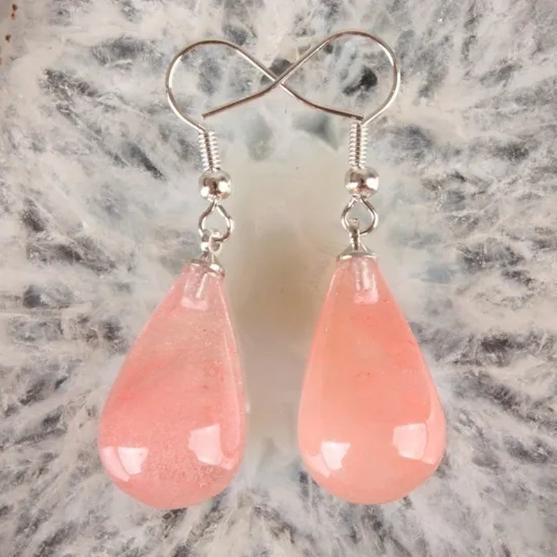 1 Pair 13X20MM Amethyst Clear Quartz Lapis Lazuli Turquoise Rose Quartz Opal Obsidian Jasper Drop Cone Bead Hook Dangle Diy Earrings