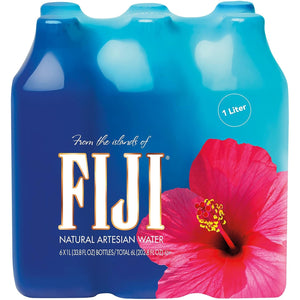 Natural Artesian Bottled Water 1 Liter / 33.8 Fl Ounce (Pack of 6)