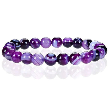 6Mm 8Mm Natural Stone Chakra Beaded Charm Bracelets Tiger Eye Amethyst Lapis Lazuli round Beads Bracelet Women Yoga Jewelry
