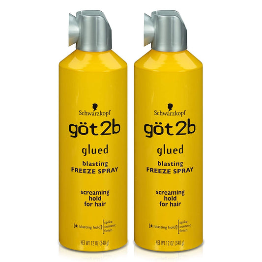 Glued Blasting Freeze Hairspray, 12 Oz, Pack of 2