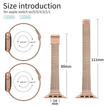 Slim Metal mesh belt Loop+Diamond Case for Apple Watch 7 Band 42mm 44mm Women's Strap on Smart Iwatch Bracelet Series 7 SE 65432 41mm 45mm