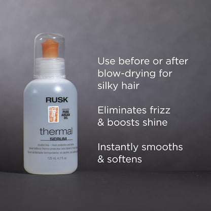 Designer Collection Thermal Serum with Argan Oil, Alcohol-Free Conditioning Serum, Heat Protection and Shine, Frizz Eliminator, 4.2 Oz