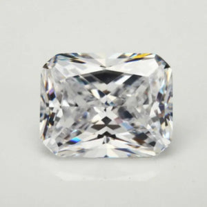 White Sapphire 2.32Ct 6X8Mm Emerald Faceted Cut Shape AAAAA VVS Loose Gemstone