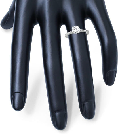 AGS Certified 1 1/8 Carat TW Diamond Ring in 14K White Gold (I-J Color, I2-I3 Clarity)