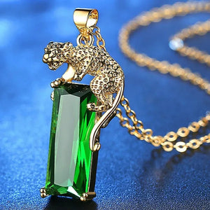 1 PCS European and American Fashion Gemstone Pendant Ladies Necklace Wedding Jewelry