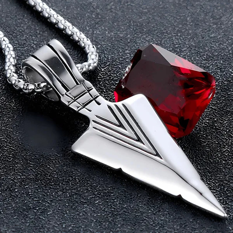 Long Chain Necklace Mens Alloy Necklaces Fashion Jewelry Gold Black Silver Color Pendant