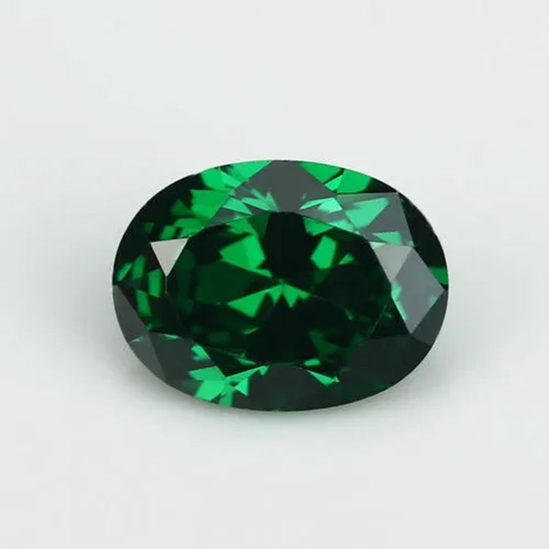 6X8Mm Green Emerald Sapphire Oval Cut Shape VVS AAAAA Loose Gemstone