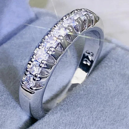 Luxury Silver /18K Gold Ring 925 Sterling Silver Womens Ring White Sapphire Wedding Band Engagement Diamond Ring Fine Jewelry Christmas Gift Size:6 7 8 9 10