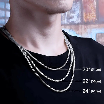Stacked Jewelry 2mm Snake Chain Gold Plated 925 Sterling Silver Necklace for Women