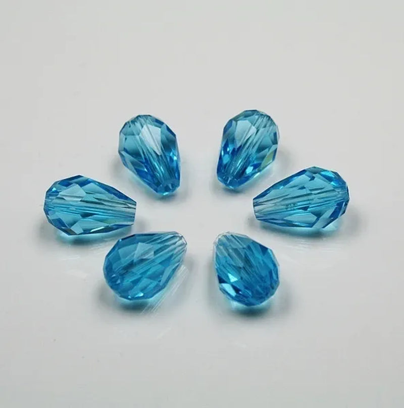 Multi-Color Top Quality Crystal Tear Drop Shape Beads Crystal Glass Beads Loose Spacer round Beads for Jewelry Making