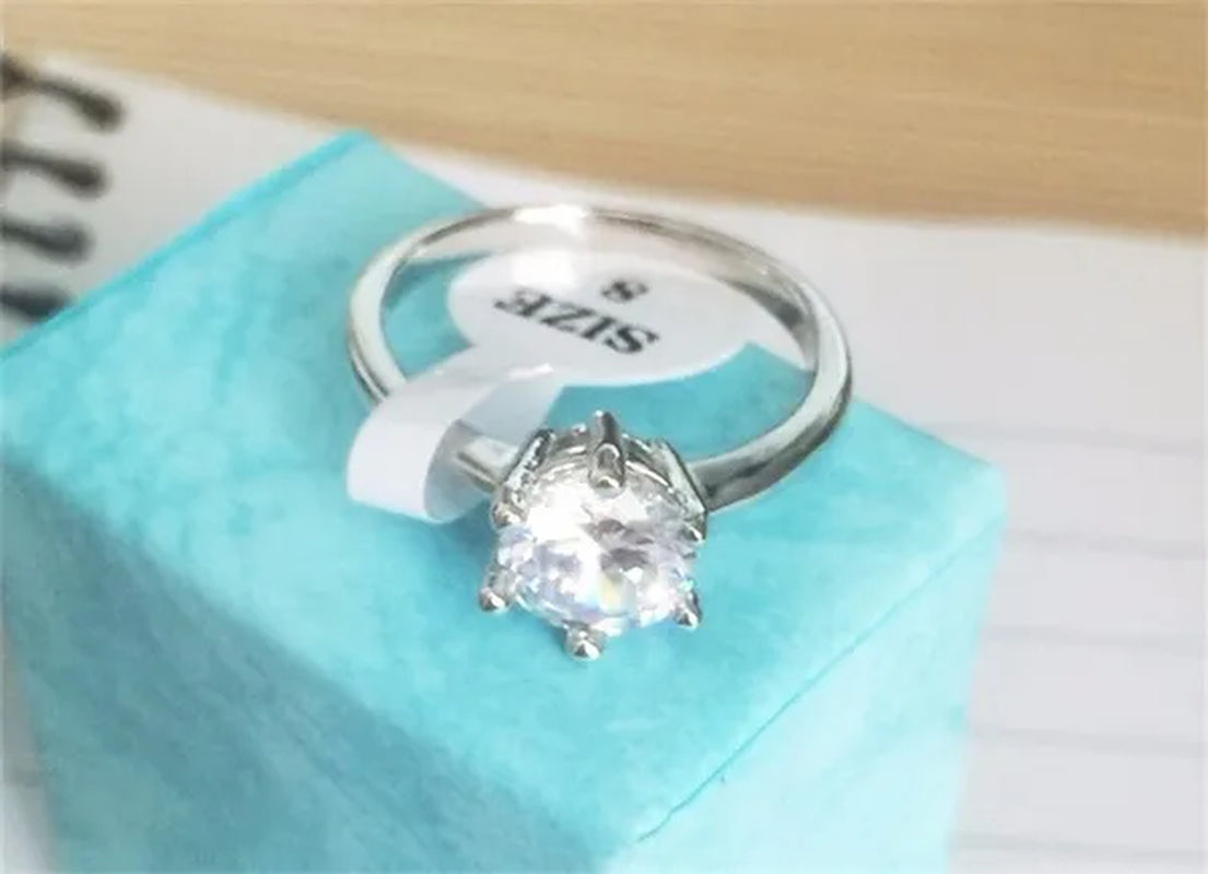 100% Real Solid Silver Wedding Rings for Women Set 8mm Sona CZ DIAMOND Engagement Ring 925 Pure Silver Rings Fine Jewelry