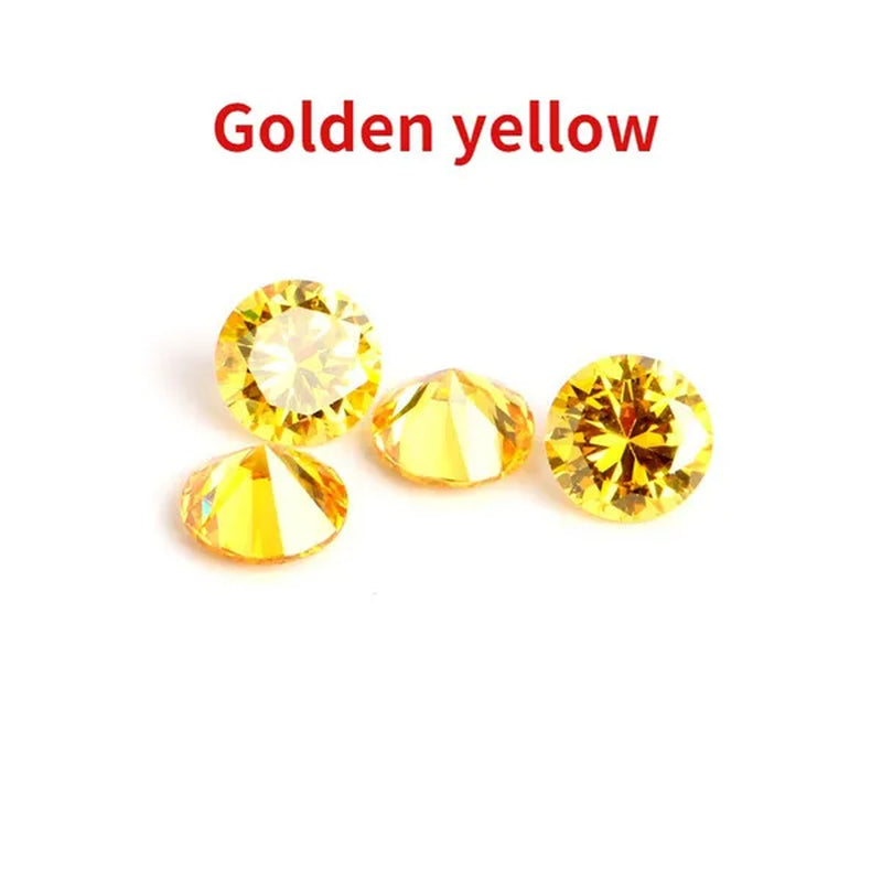 Moissanite 4 colors 5-12MM round high quality cut bare diamond gemstone DIY jewelry making