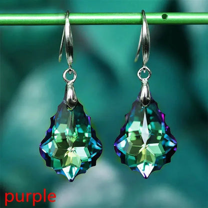 Zircon Earrings Exquisite Fashion Silver Plated Earrings Colorful Stud Earrings Zircon Earrings Romantic Classic Lovers Earrings Engagement Earrings Anniversary Gifts Valentine'S Day Gifts for Women Earrings