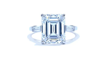 emerald cut diamond engagement ring
