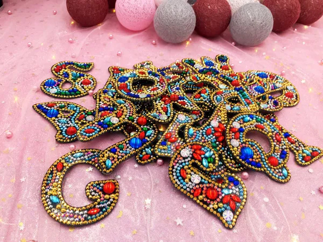 5D Creative Crystal Diamond Painting DIY 26 Letter One-Piece Keychain Pendant/1Pc