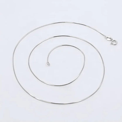 Fashion Women Men 925 Silver Pretty 1MM Snake Chain Necklace for Pendant