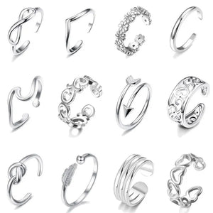 WISH 925 Sterling Silver Amazon New Silver Foot Ring Foreign Trade Foot Personality Charm Zircon Foot Ring Retro Women's Ring