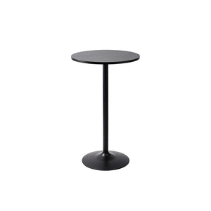 Santina, Single round Cocktail Bar, Pub, and Bistro High Top Table with Black Top and Base