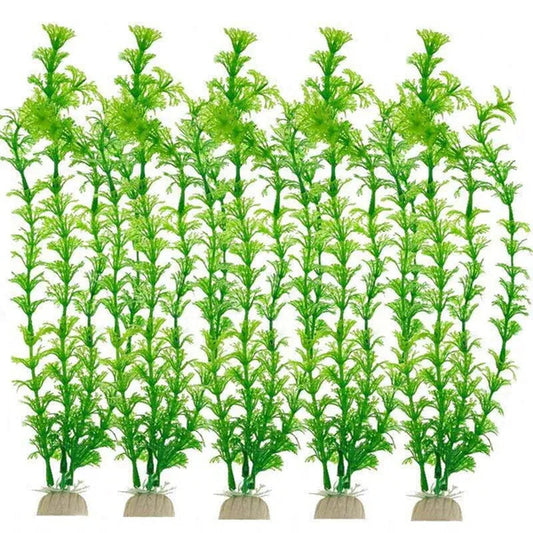 5Pcs 30cm Artificial Fake Plastic Water Grass Plants for Fish Tank Aquarium Decoration