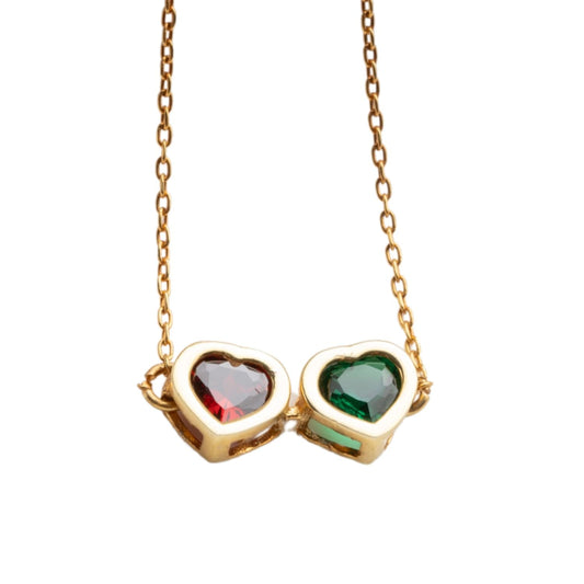 Birthstone Heart Necklace with Birthstone Necklace with Heart Birthstone Necklace Heart Shaped Birthstone Necklace Birthstone Gifts for Mom Gifts