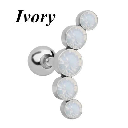 Ear Studs Piercing Tragus Diamonds Stainless Steel Earrings Cartilage Helix Small Ball Bullet Ear Bone Earring