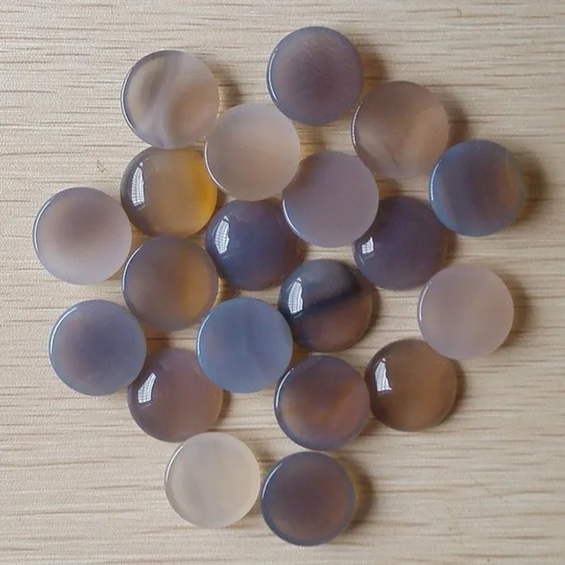 10pcs/lot 20mm Natural Gem Stone Pink Quartz Opal Malachite Tiger Eye Natural Stone Lapis Lazuli Mixed Round Cabochon 20mm DIY Jewelry Findings Accessories