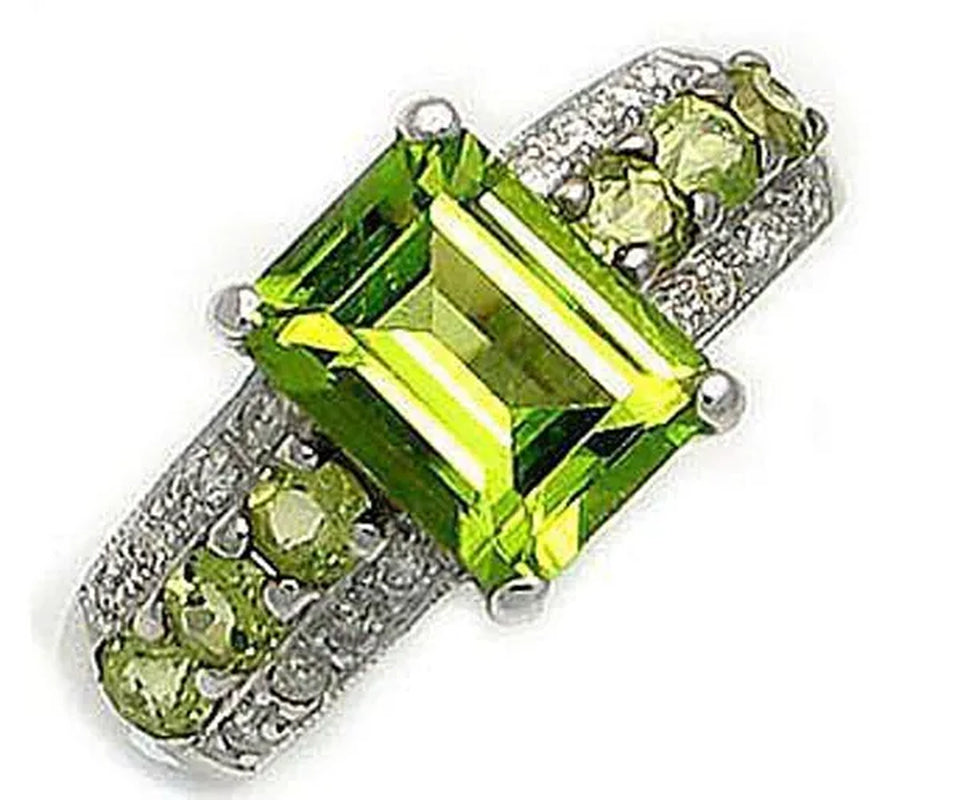 Fashion Women 925 Sterling Silver Citrine & White Topaz Gemstones Rings Size 6 7 8 9 10