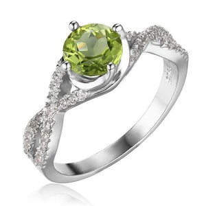 Majesty Diamonds MDS170179 1.4 CTW Oval Green Peridot Cocktail Ring in .925 Sterling Silver - Size 6