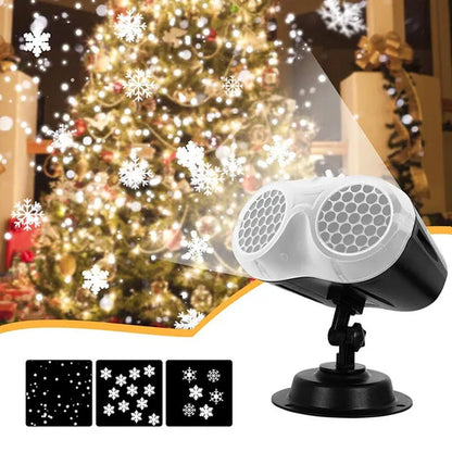Christmas Projector Lights, Indoor Outdoor LED Snowflake Projector, Remote Control IP65 Waterproof Projection Lamp, for Christmas, Wedding, Party