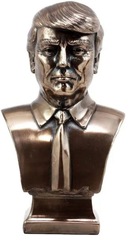 Ebros Bronzed Resin USA President Donald J Trump Bust Figurine MAGA 7.5"H