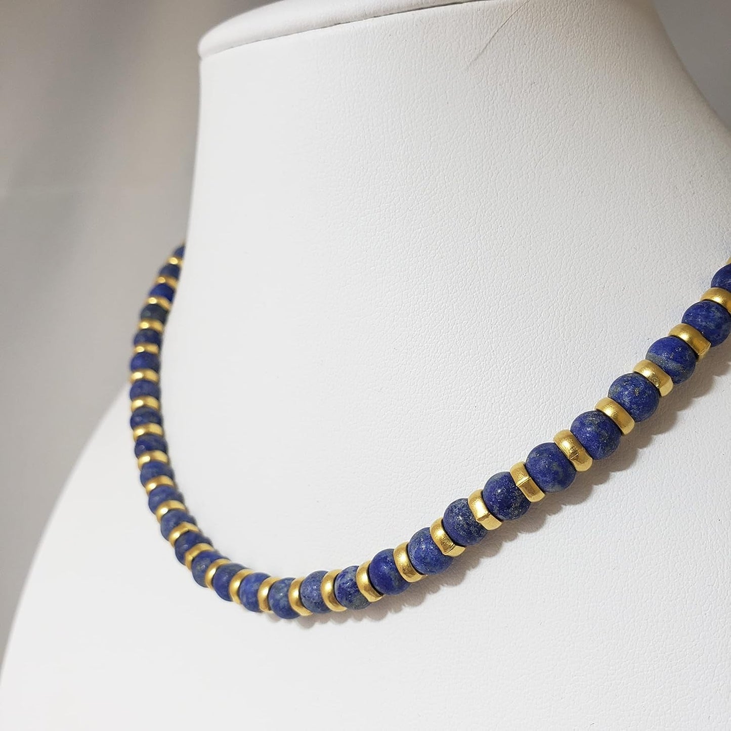 Lapis Lazuli Sumerian Necklace - 16"