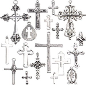 Mixed Jesus Christ Cross Crucifix Dangle Pendant