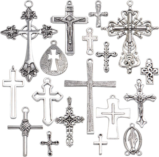 Mixed Jesus Christ Cross Crucifix Dangle Pendant