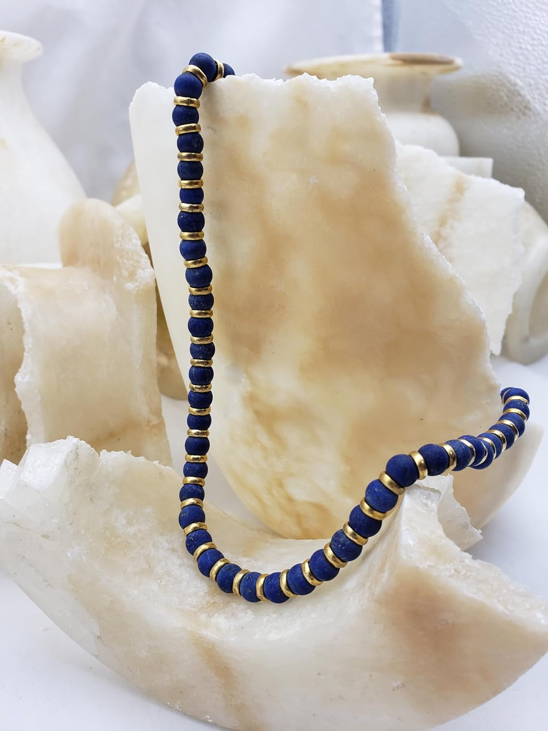 Lapis Lazuli Sumerian Necklace - 16"