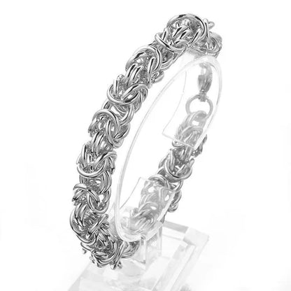 6/8/11mm Men Chain Silver Byzantine Stainless Steel Curb Chain Cuban Necklace 16"-40" Bracelet 7"-11"