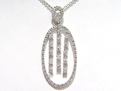 .87 CT F VS1 DIAMOND ROUND SHAPE OVAL PENDANT 18 INCH DIAMOND PENDANT 18 K GOLD