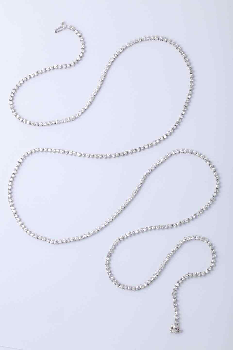 Diamond Tennis Opera Necklace