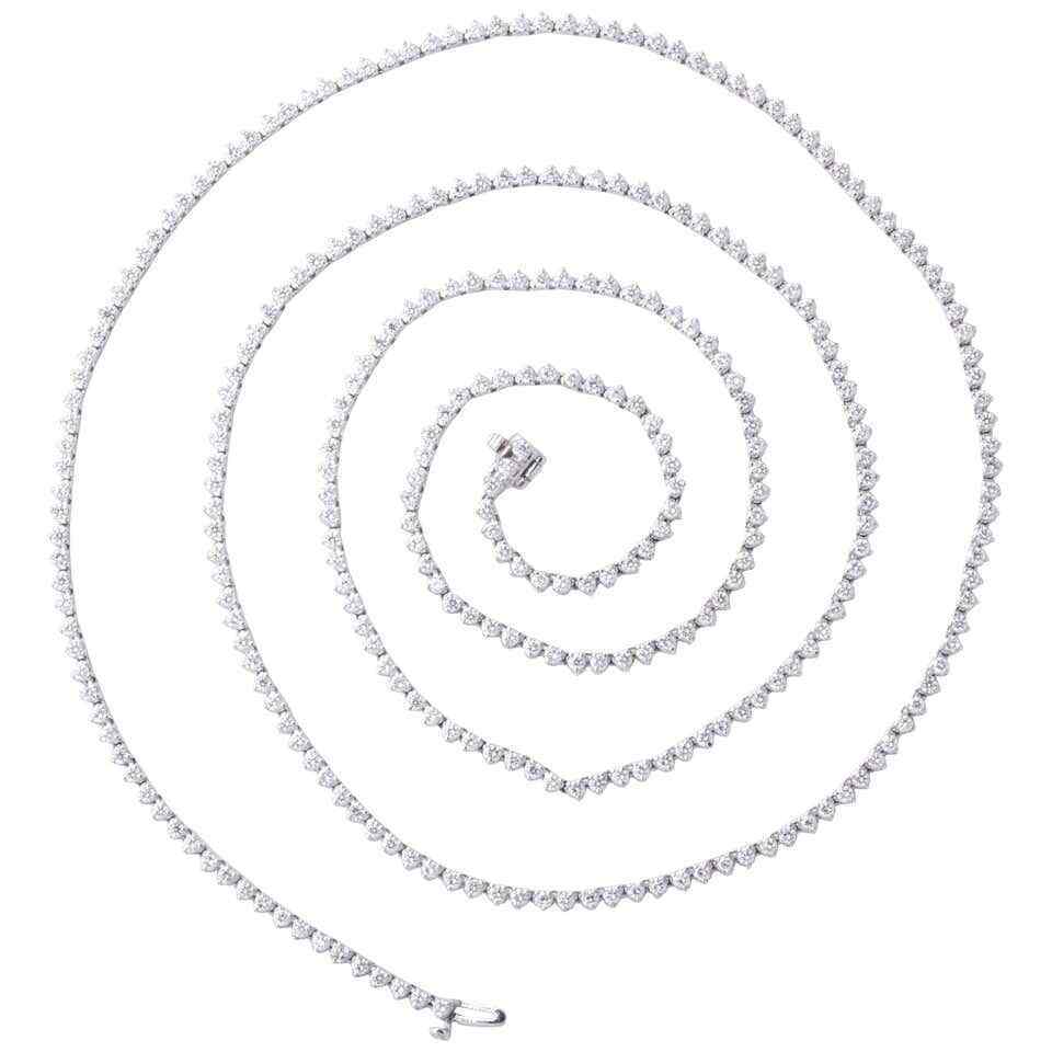 Diamond Tennis Opera Necklace