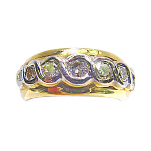 DIAMOND 7 ROUND BRILLIANT SHAPE BEZEL SET DIAMOND BAND