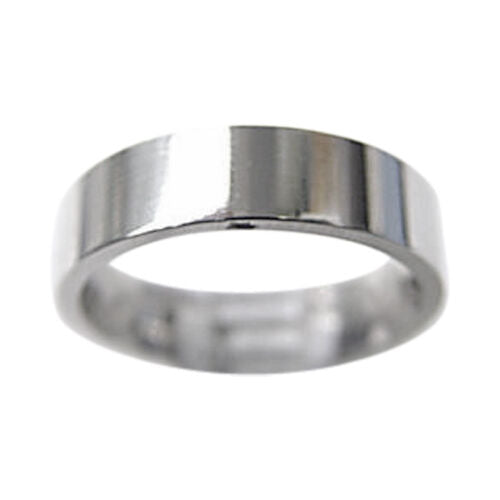 PLATINUM POLISHED FLAT EDGE PLATINUM WEDDING BAND