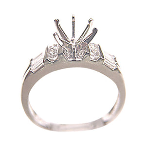 DIAMOND 4 ROUND BRILLIANT BAGUETTE SHAPE CHANNEL SET 6
