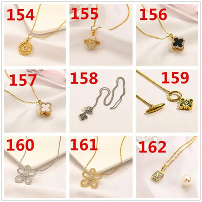 Women'S Fashion Collarbone Necklace Designer Stainless Steel Necklace Gift for G
