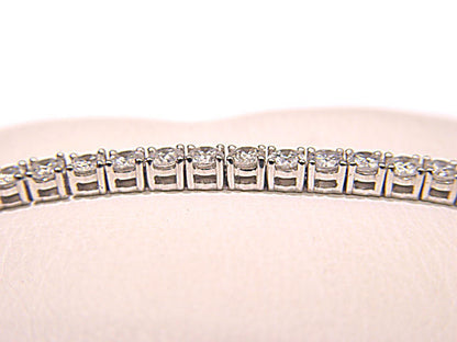 ROUND BRILLIANT CUT DIAMONDS 4 PRONG SET TENNIS BRACELET