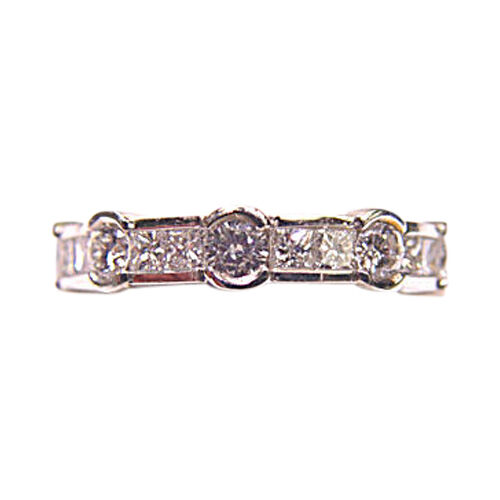 9 ROUND BRILLIANT 18 PRINCESS CUT DIAMOND ALL AROUND ETERNITY
