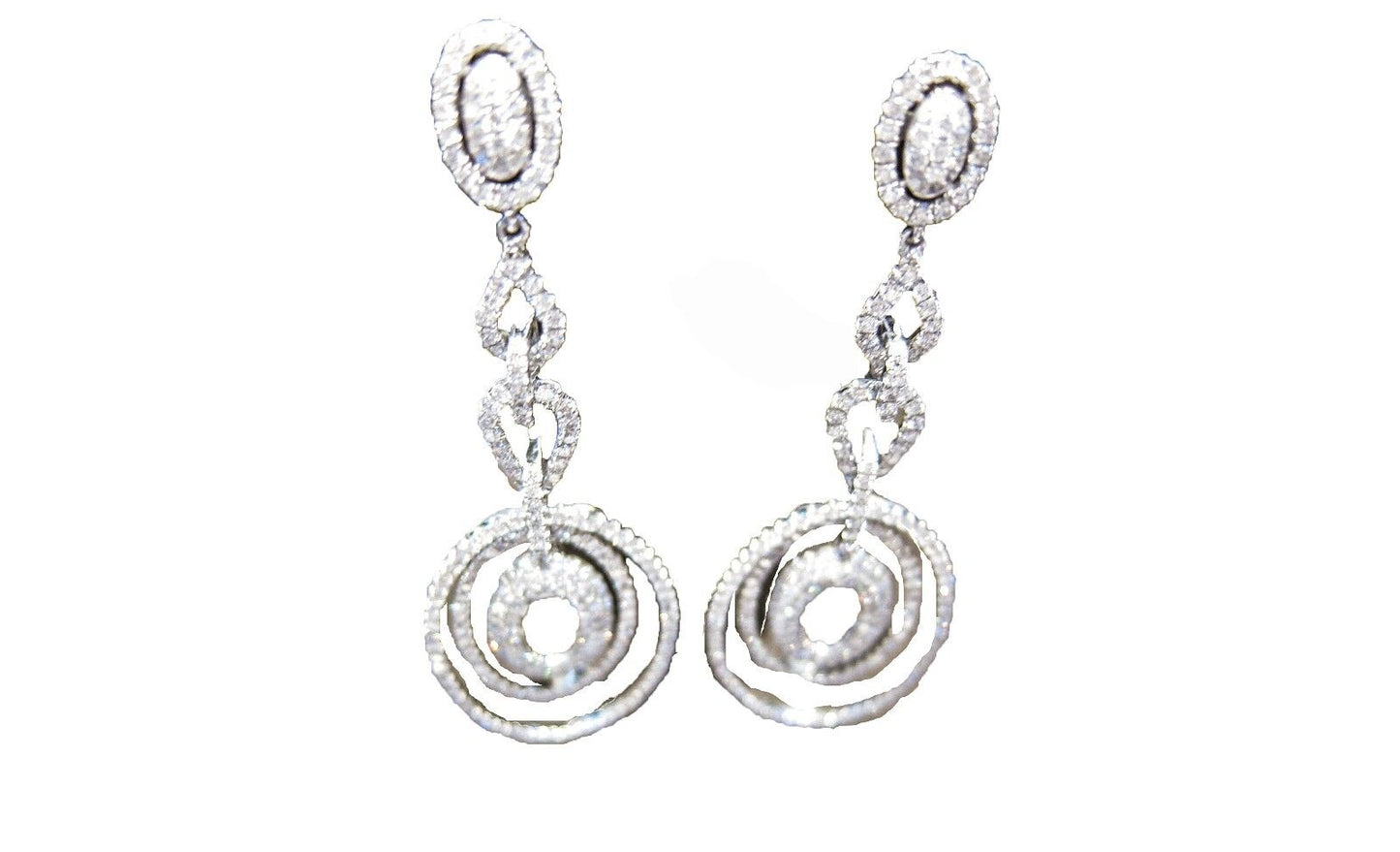 DIAMOND DANGLE EARRING PAVE STYLE EARRING DIAMOND HUGGIE DIAMOND EARRING