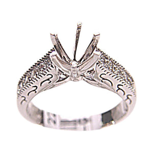 ANTIQUE STYLE SETTING 10 ROUND BRILLIANT SET DIAMOND