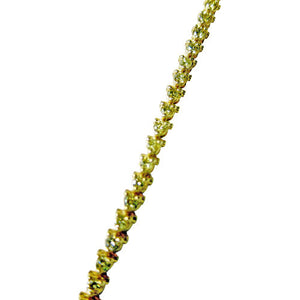 FANCY YELLOW DIAMOND BRACELET THREE PRONG SET DIAMOND BRACELET TENNIS BRACELET