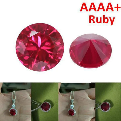 Large Cut Ruby Unheated 10.50 Cts Natural Mined 11.0Mm Sri-Lanka Garnet Ruby Pigeon Red round Cut VVS Loose Gem